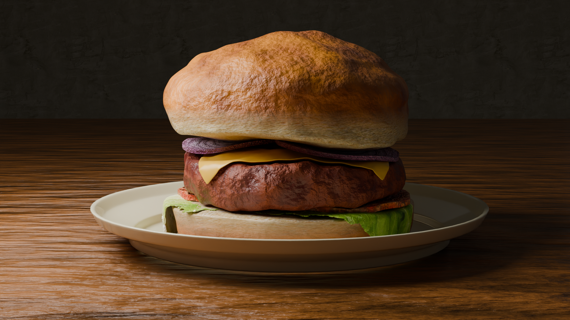 Burger — Blender render