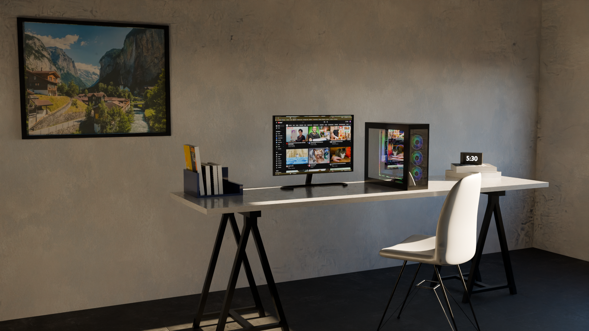 Gaming Setup — Blender render
